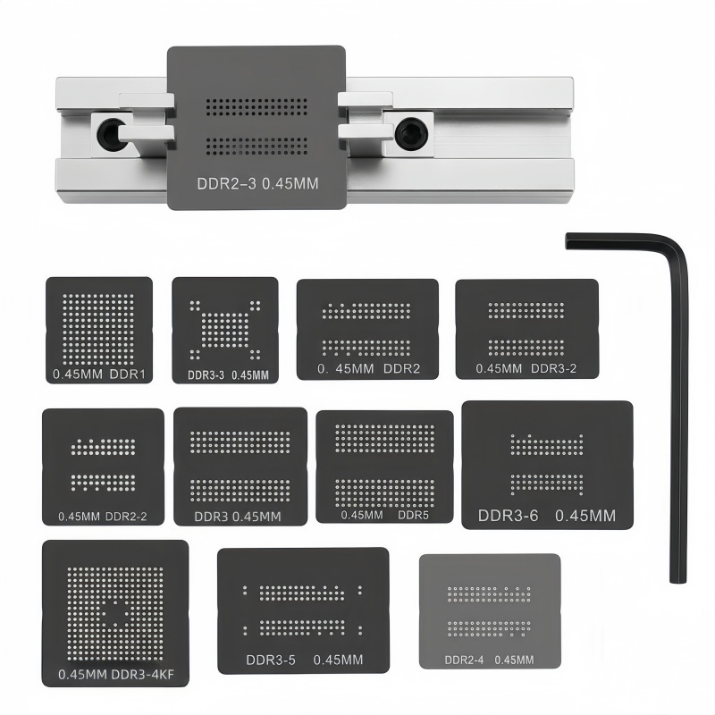 Infrared Bga Rework Station - BGAリボールステンシルフィクスチャホルダー、DDR1、DDR2、DDR3、DDR5、DDR2-2、DDR3-3、DDR3-2、GDDR5のはんだ付け、リワーク、修理に適しています。