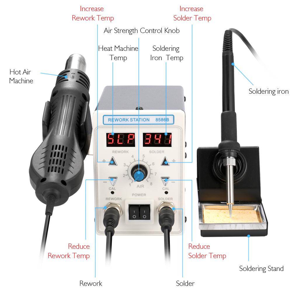 APD-8586B 750W デジタルESD 2 in 1  - 2 In 1 Soldering Rework Station 750W のレビューと価格