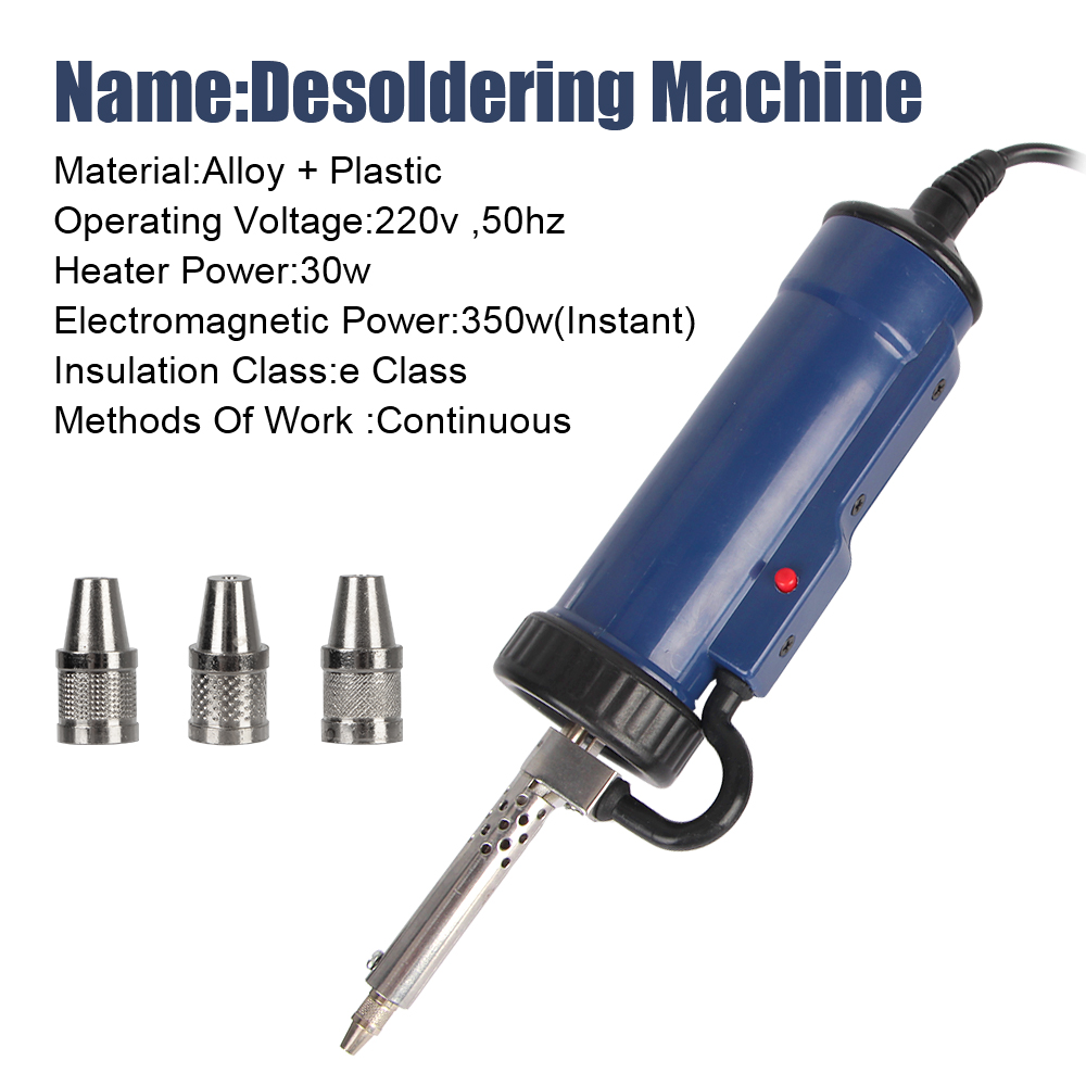3つの吸引ノズルを備えたポンプの取り外し,電気スズ吸盤,真空 - Desoldering Pump Electric Vacuum Station のレビューと価格